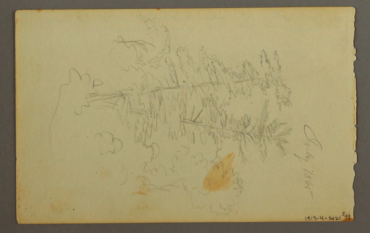 Zeichnung, Wolkenstudie, 1845 von Frederic Edwin Church