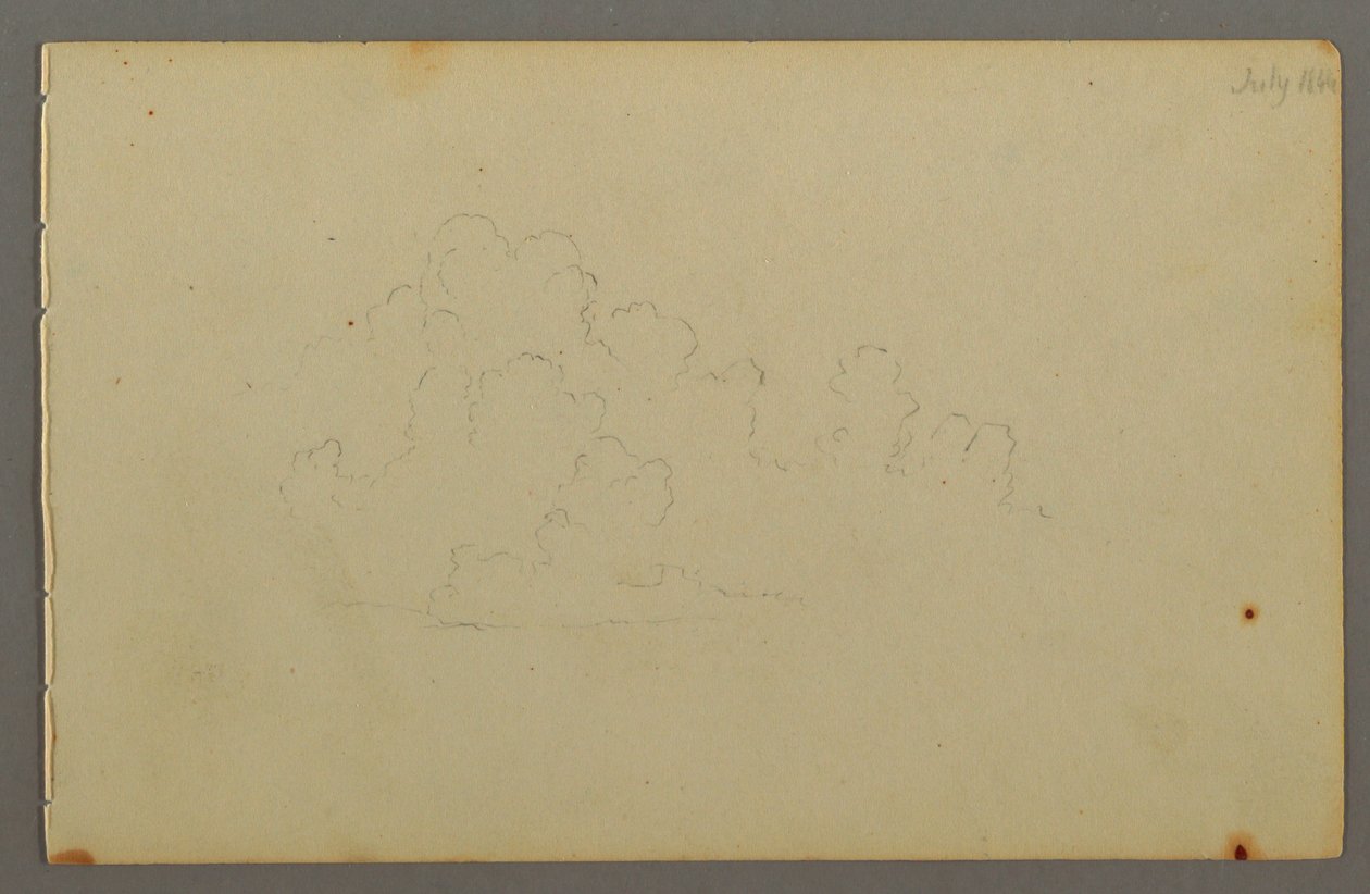 Zeichnung, Wolken, 1844 von Frederic Edwin Church