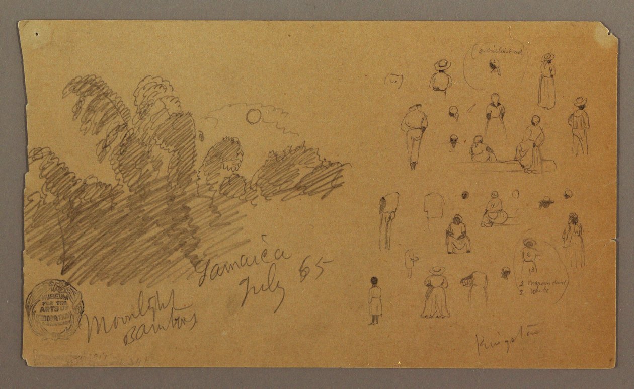 Figuren, Mondschein-Bambus, Juli 1865 von Frederic Edwin Church