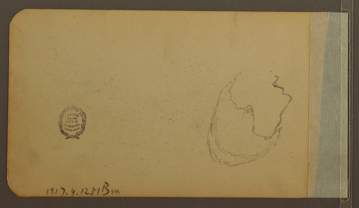 Hügel; Verso: Kopf, 1889 von Frederic Edwin Church