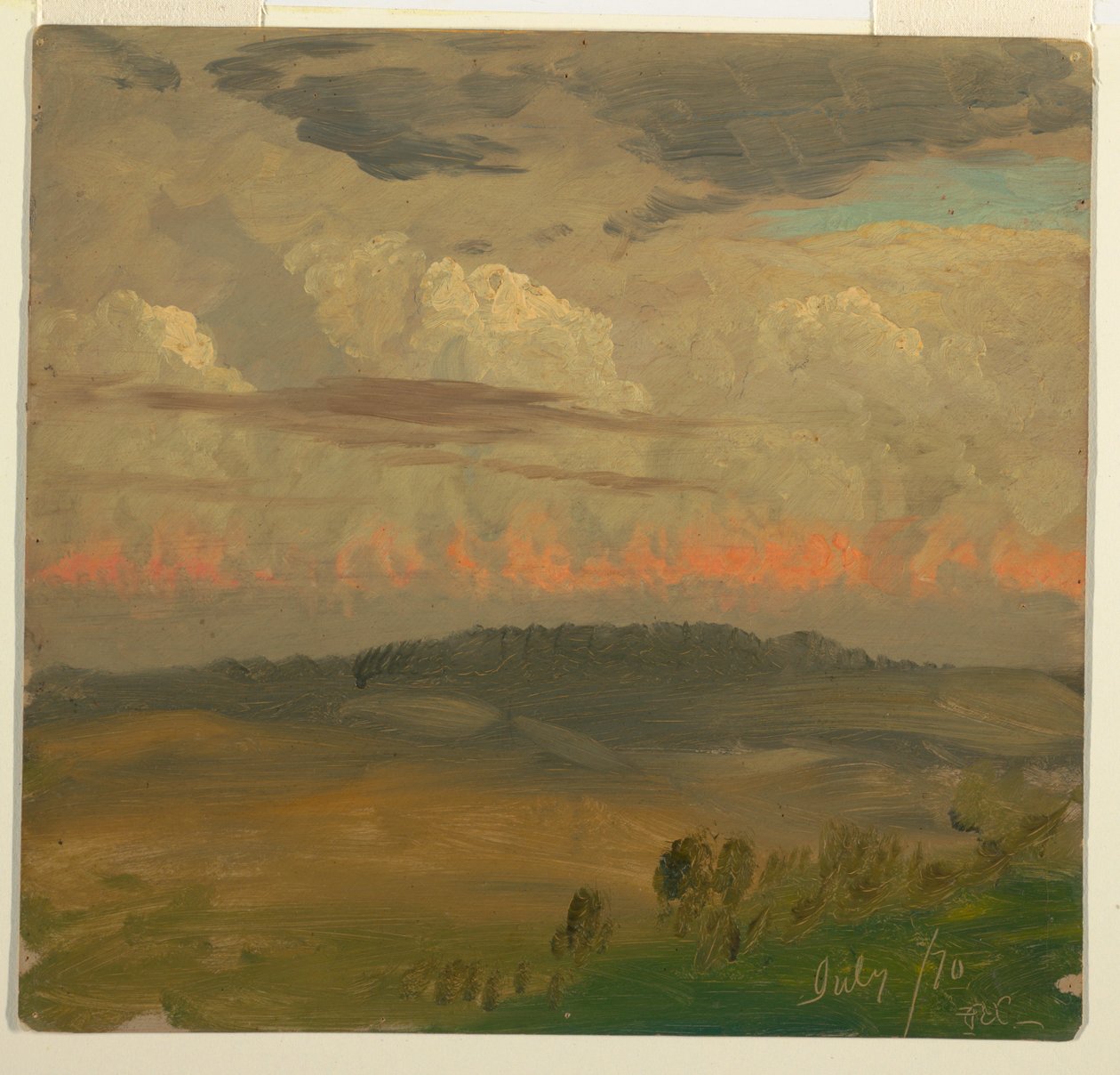 Zeichnung, Landschaft, Hudson Valley, Juli 1870 von Frederic Edwin Church