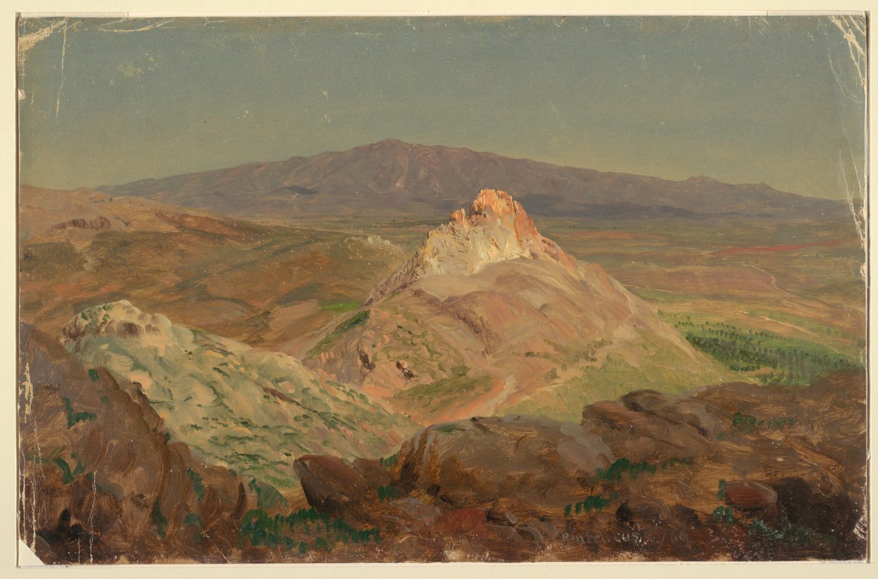 Zeichnung, Mount Pentelikon, April 1869 von Frederic Edwin Church