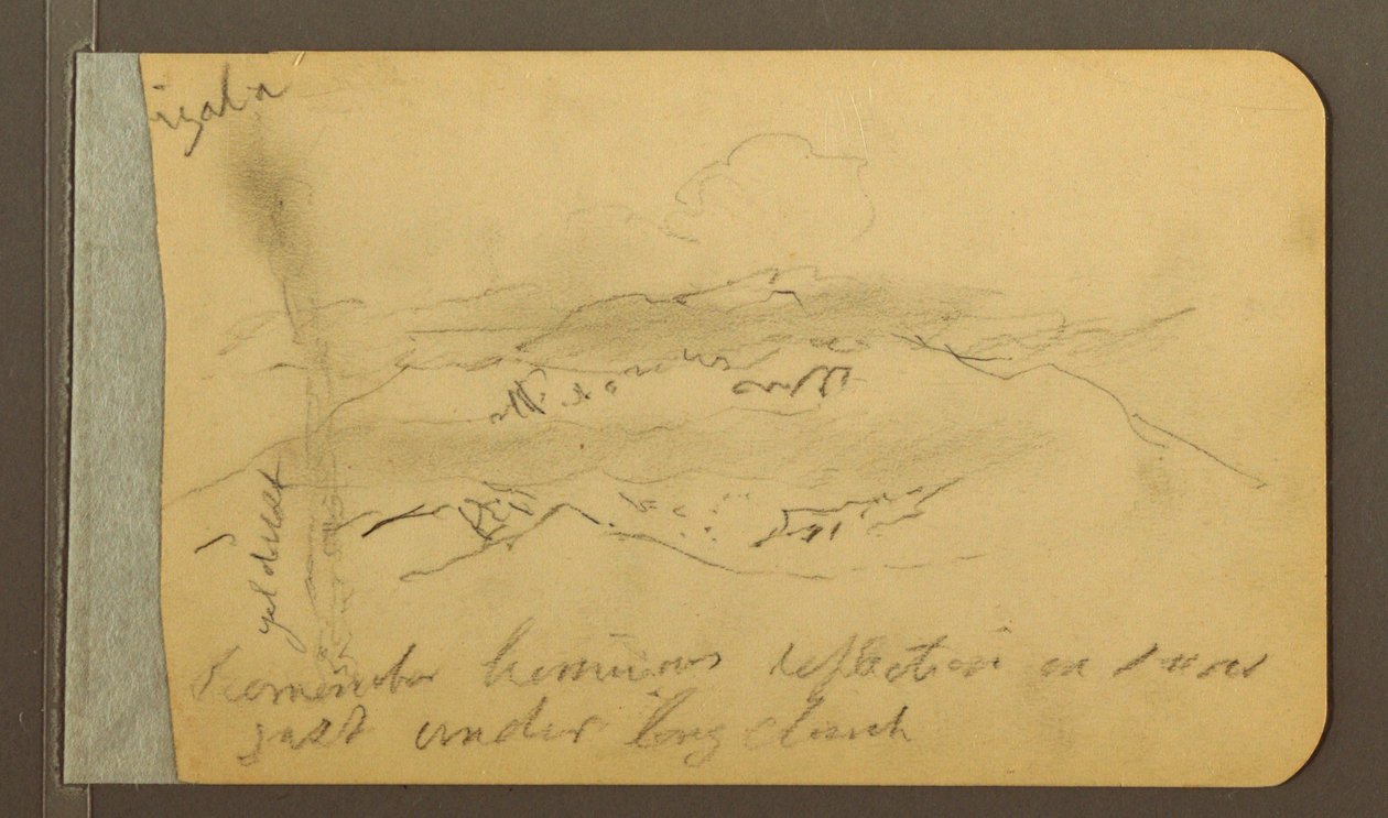 Zeichnung, Bergflanke, 1889 von Frederic Edwin Church