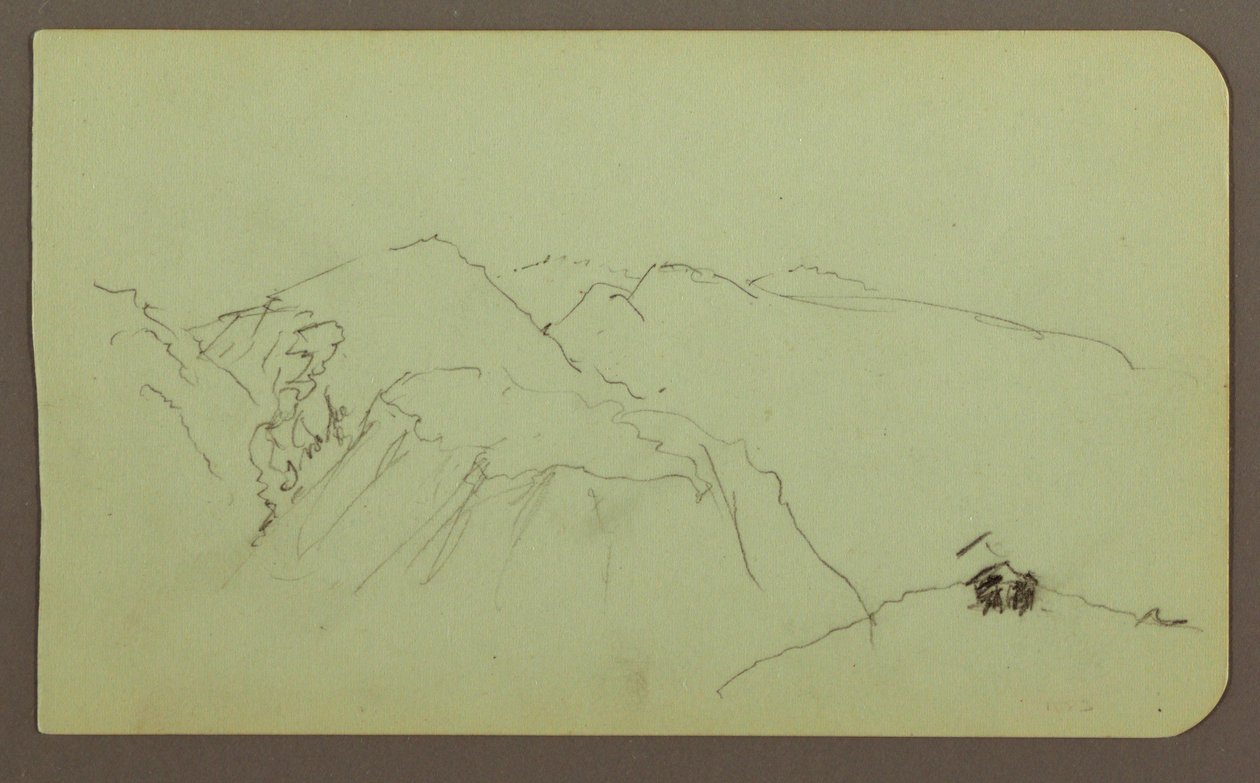 Zeichnung, Berglandschaft; Verso: Landschaft, 1883 von Frederic Edwin Church