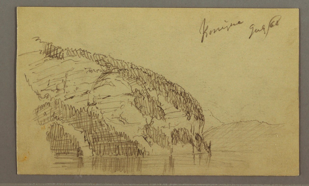 Zeichnung, Berghang, Juli 1868 von Frederic Edwin Church
