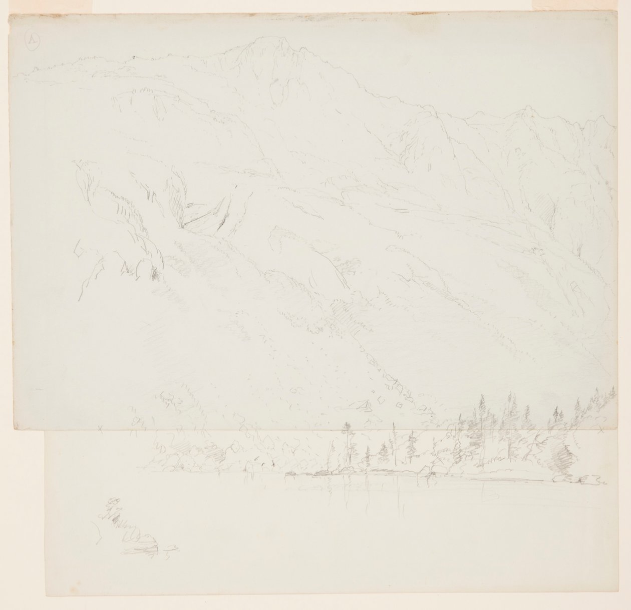Zeichnung, Berg Katadhin, Maine, 1870–78 von Frederic Edwin Church