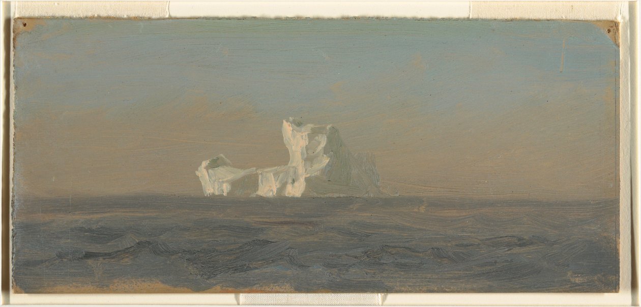 Zeichnung, vor einem Eisberg, Neufundland, Juni 1859 von Frederic Edwin Church