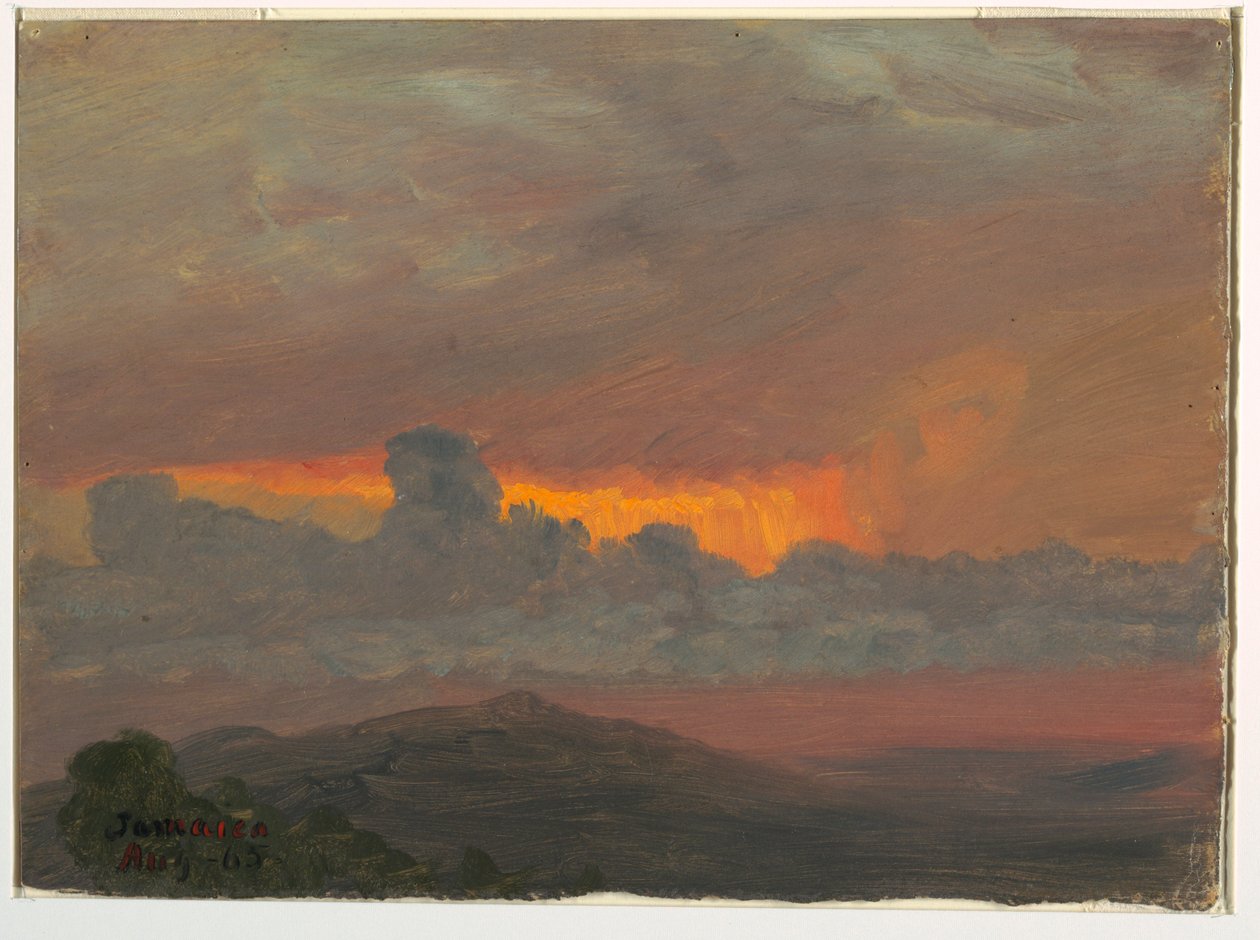 Zeichnung, Sonnenuntergang, August 1865 von Frederic Edwin Church