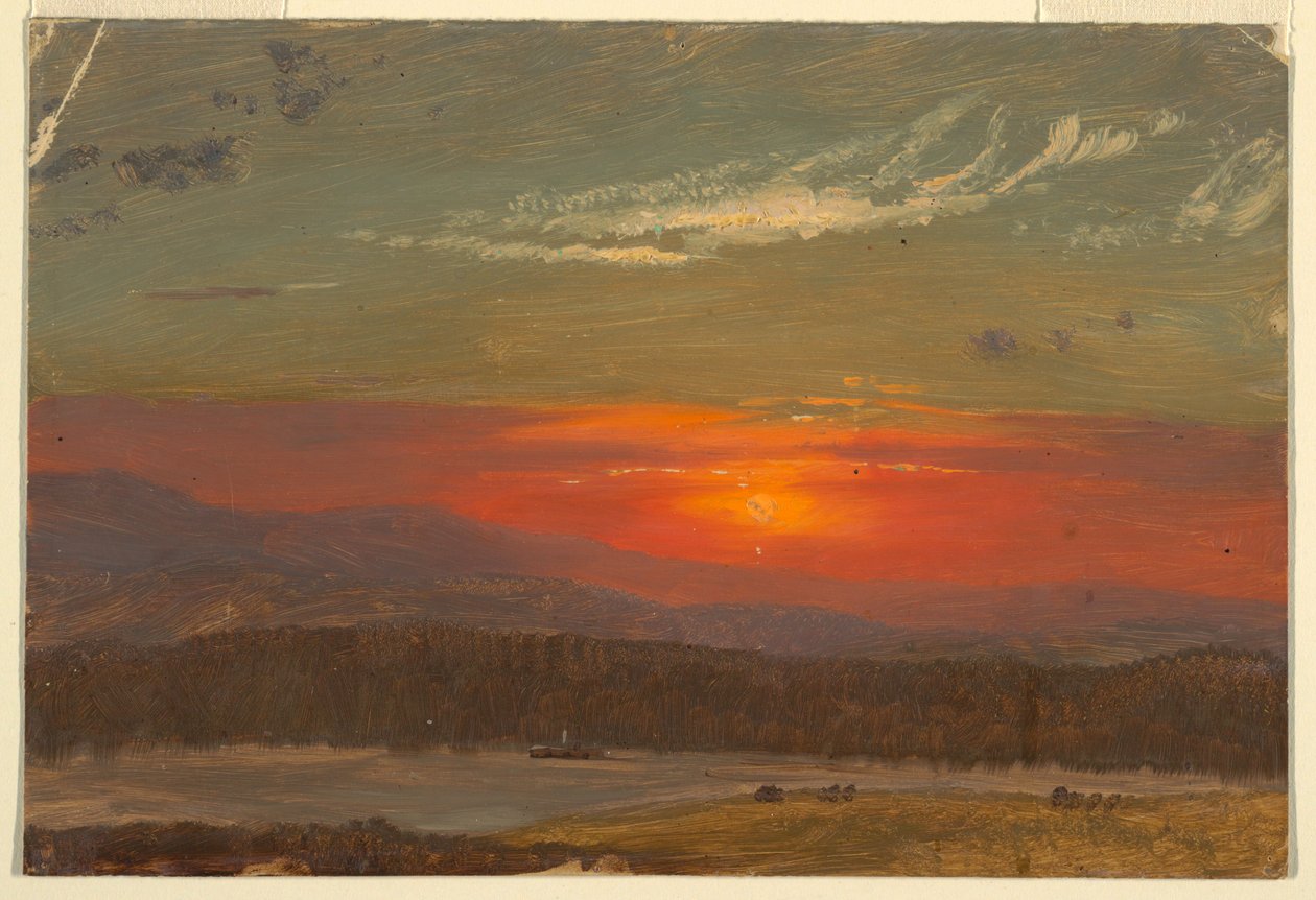 Sonnenuntergang über den Catskills von Frederic Edwin Church