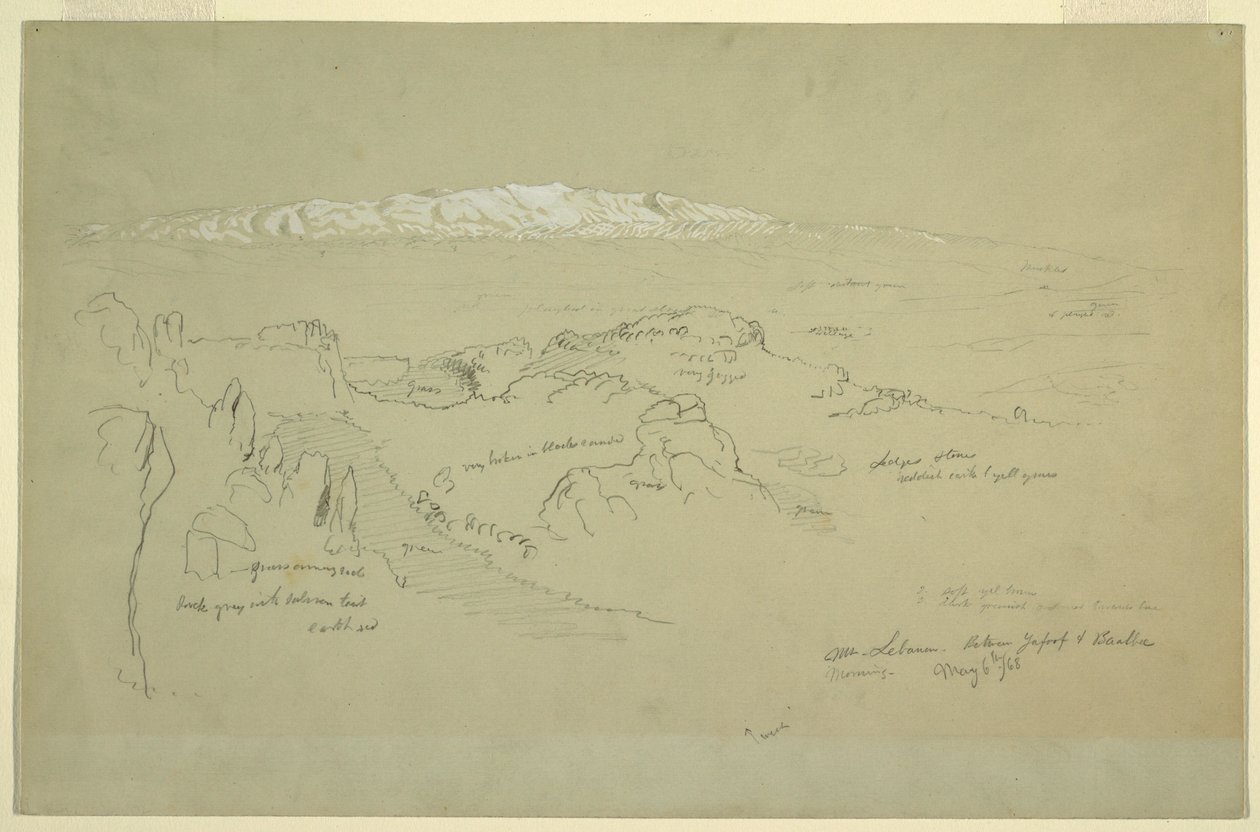 Mt. Libanon zwischen Yafoof und Baalbek von Frederic Edwin Church