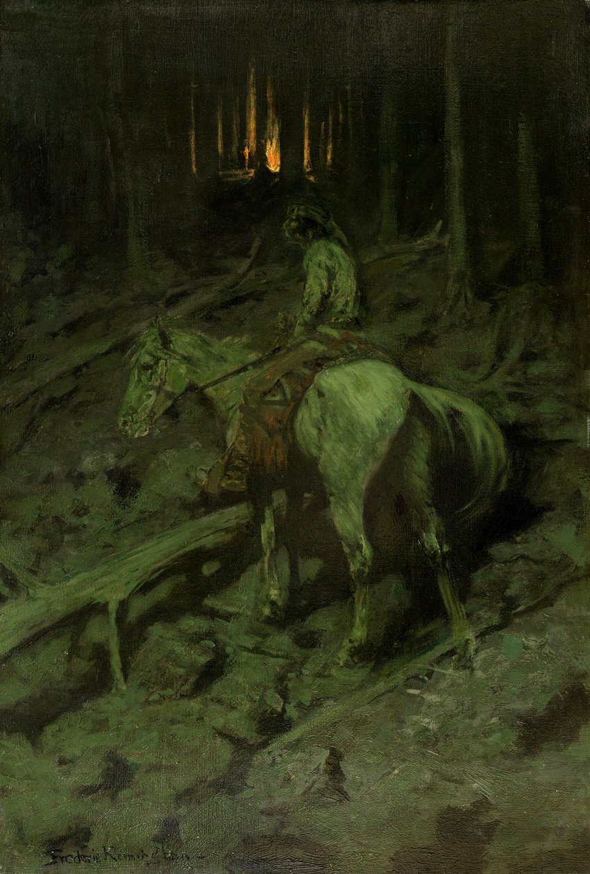 Apache-Feuersignal von Frederic Remington