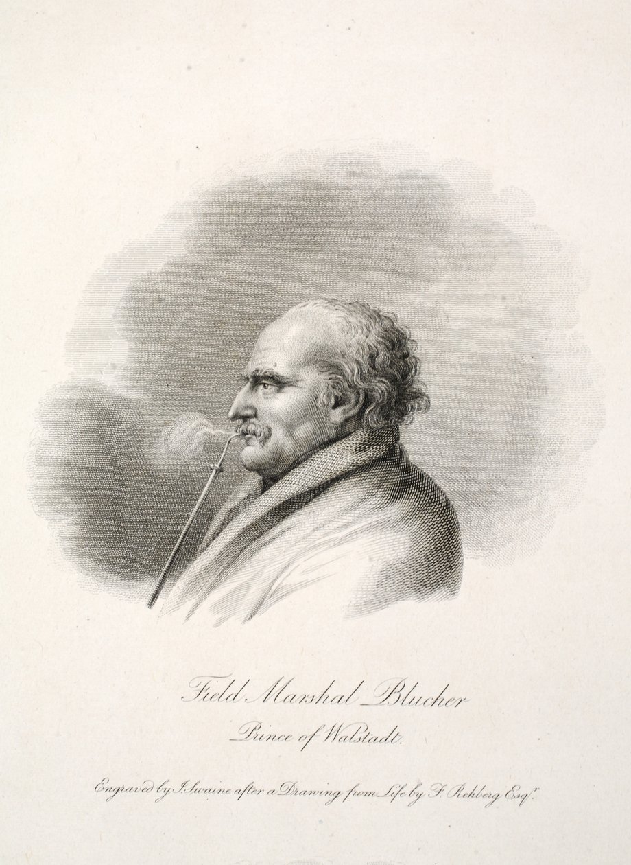 Feldmarschall Blücher, Prinz von Walstadt, graviert von J. Swaine, veröffentlicht von J. Farrer, 1815 von Frederich Rehberg