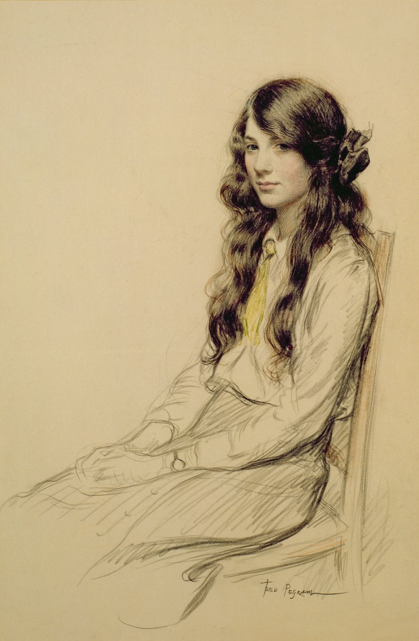 Porträt eines jungen Mädchens, ca. 1914 von Frederick Pegram