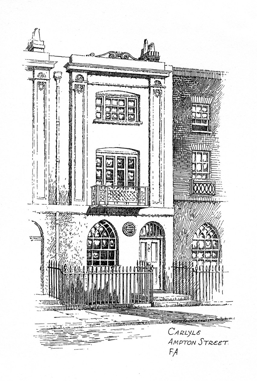 Haus von Thomas Carlyle, Ampton Street, London, 1912 von Frederick Adcock