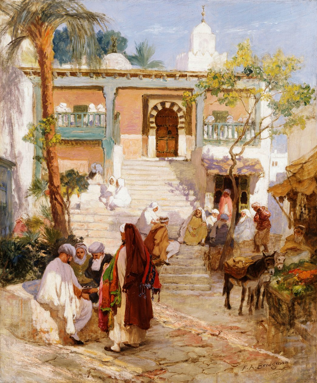 Auf dem Souk von Frederick Arthur Bridgman