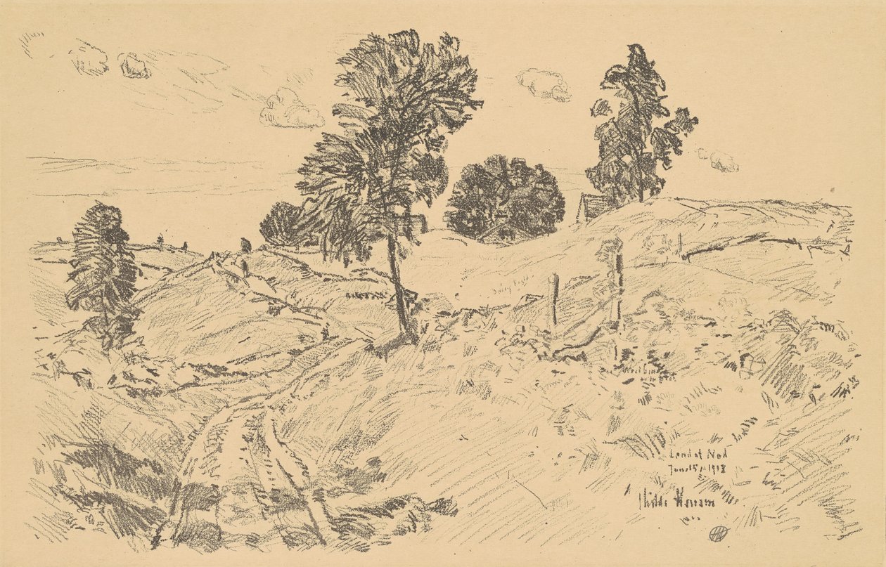 Landschaft, Land von Nod von Frederick Childe Hassam