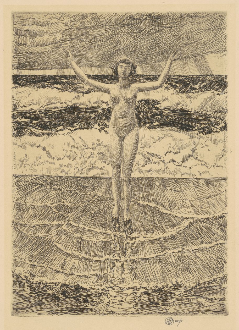 Regentropfen und Brandung von Frederick Childe Hassam
