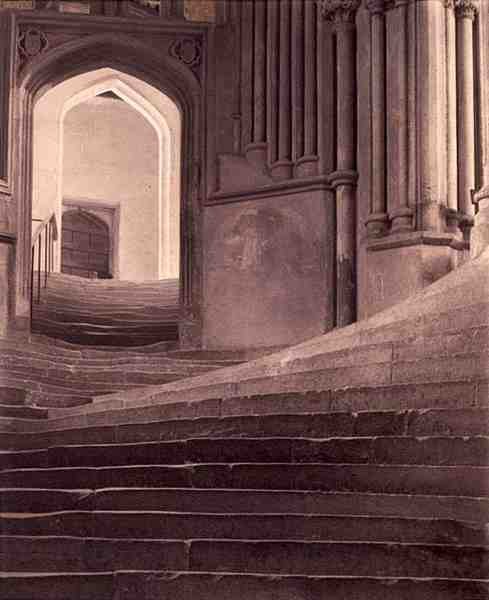 Die Stufen der Kathedrale von Wells von Frederick Henry Evans
