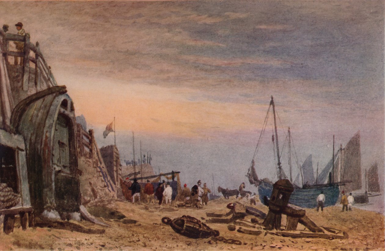 Brighton Beach, Nebel lichtet sich, ca. 1820 von Frederick Nash