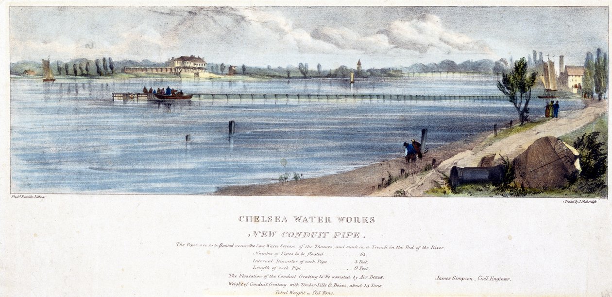 Chelsea Water Works, neue Rohrleitung von Frederick Rumble