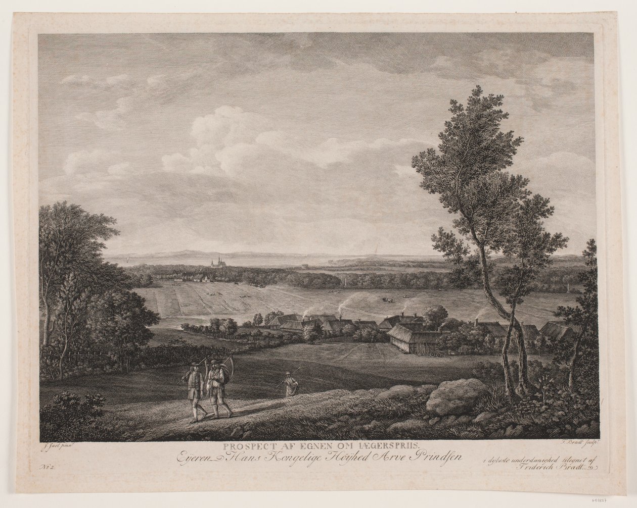 Aussicht auf die Gegend um Jægerspris von Frederik Ludvig  Bradt