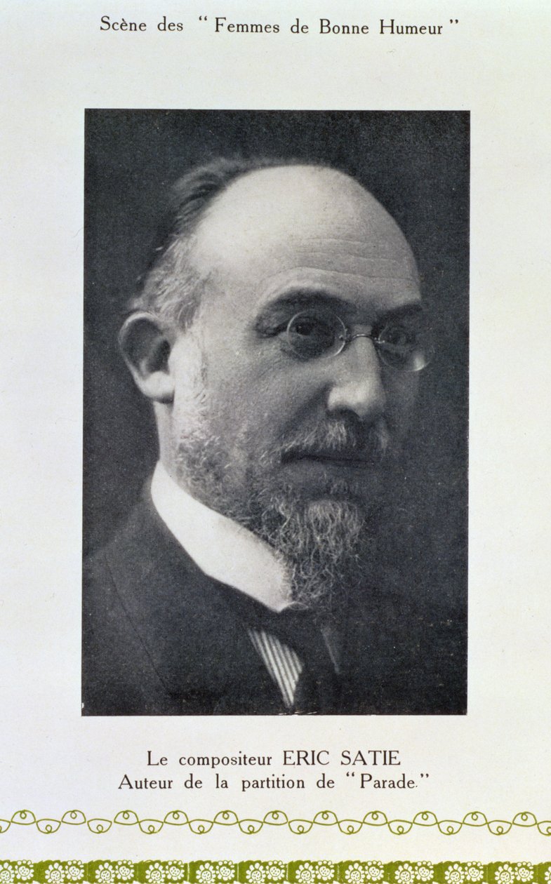 Eric Satie (1866-1925), französischer Komponist, Porträtfotografie von French Photographer