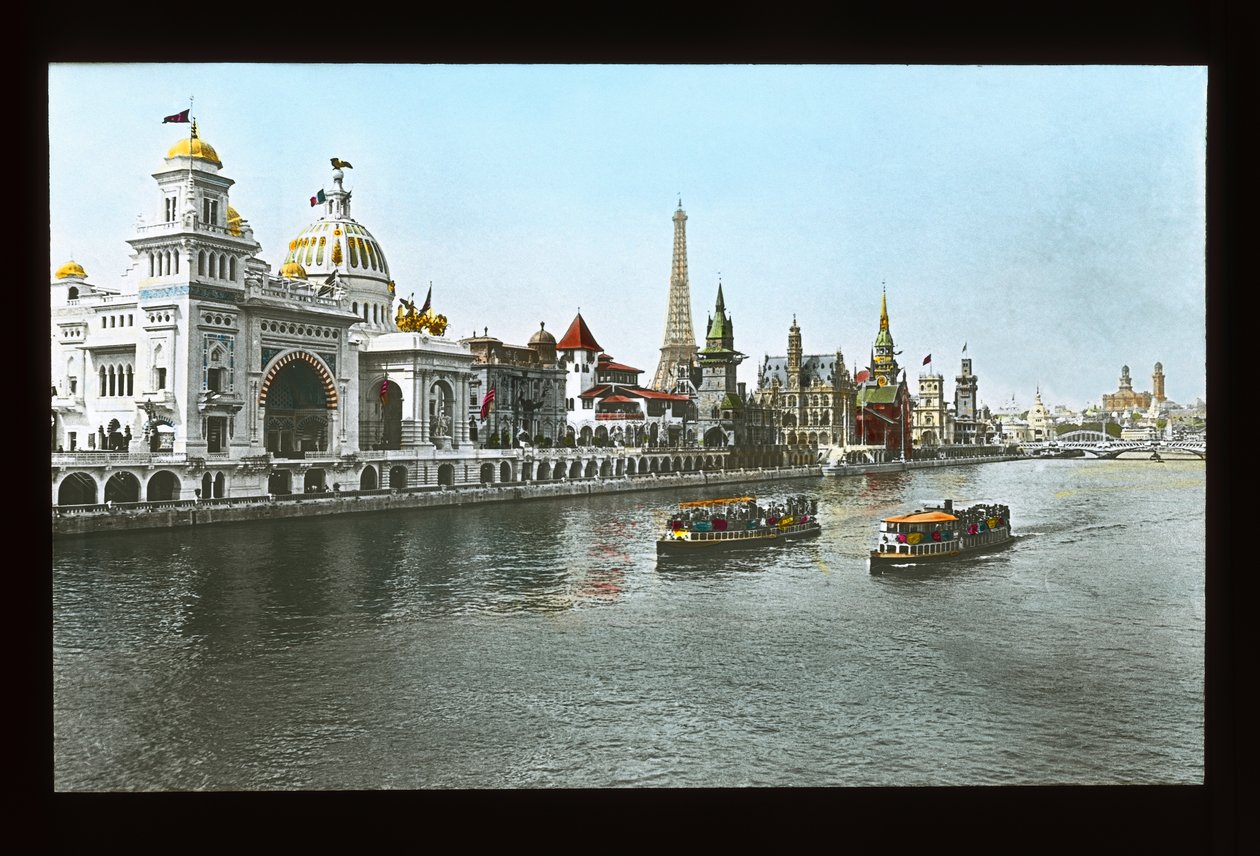 Pariser Weltausstellung: Quai des Nations, der Osmanische Pavillon und der Pavillon der Vereinigten Staaten, 1900 von French Photographer