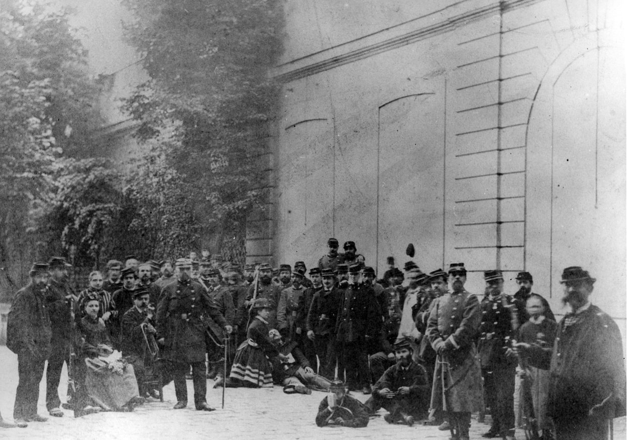 Truppen der Pariser Kommune, 1871 von French Photographer