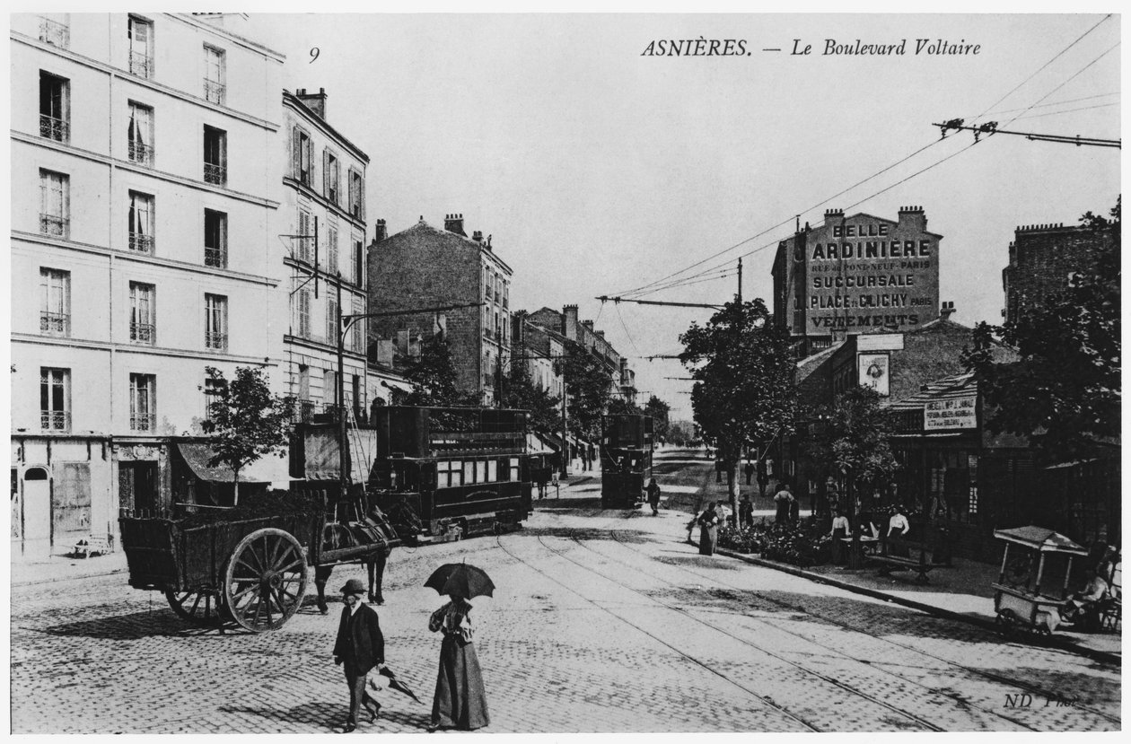 Ansicht von Asnières, Boulevard Voltaire, ca. 1900 von French Photographer