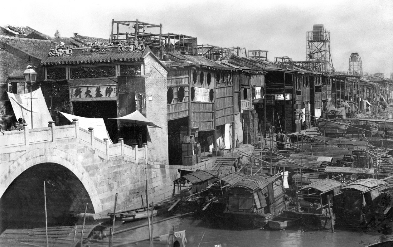 Ansicht von Kanton, China, ca. 1900 von French Photographer