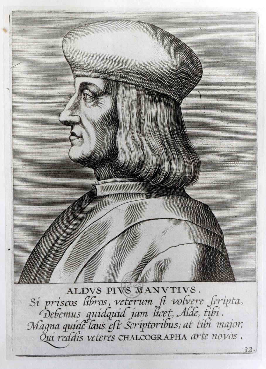 Aldus Manutius (1449-1515) von French School