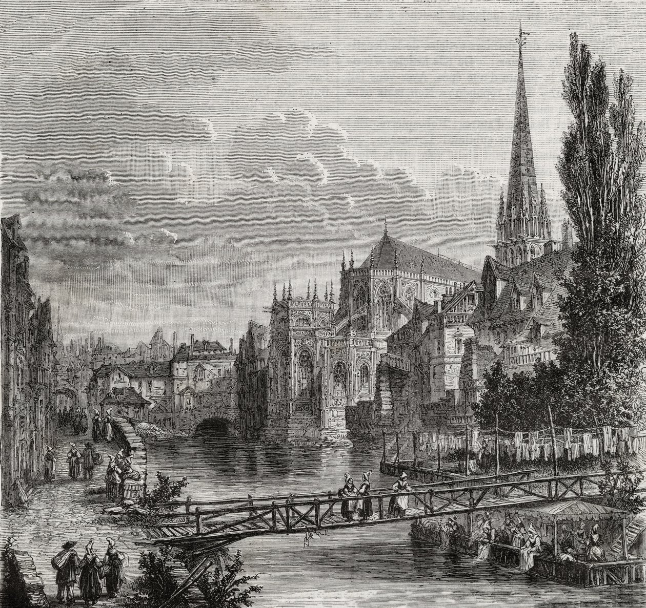 Caen im 18. Jahrhundert von French School