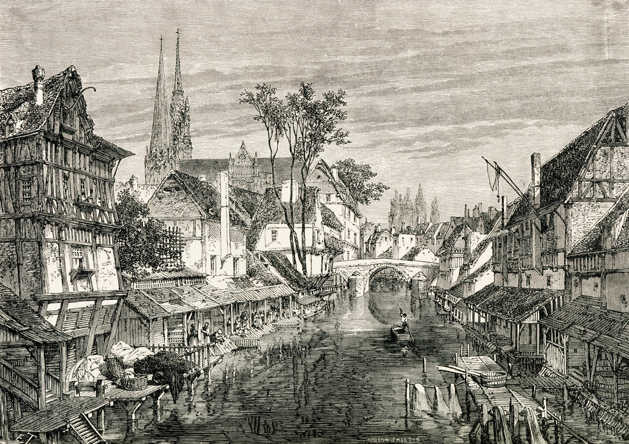 Chartres, Frankreich, im 19. Jahrhundert, aus 