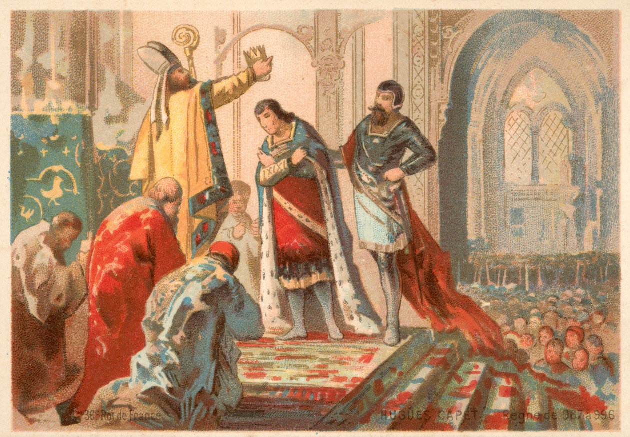 Krönung von Hugo Capet als König von Frankreich, 987 von French School