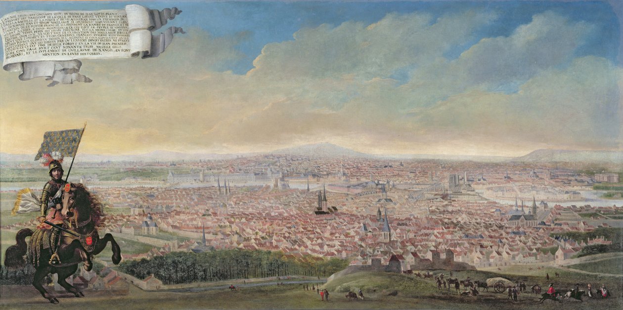 Gesamtansicht von Paris vom Faubourg Saint-Jacques, ca. 1640 von French School