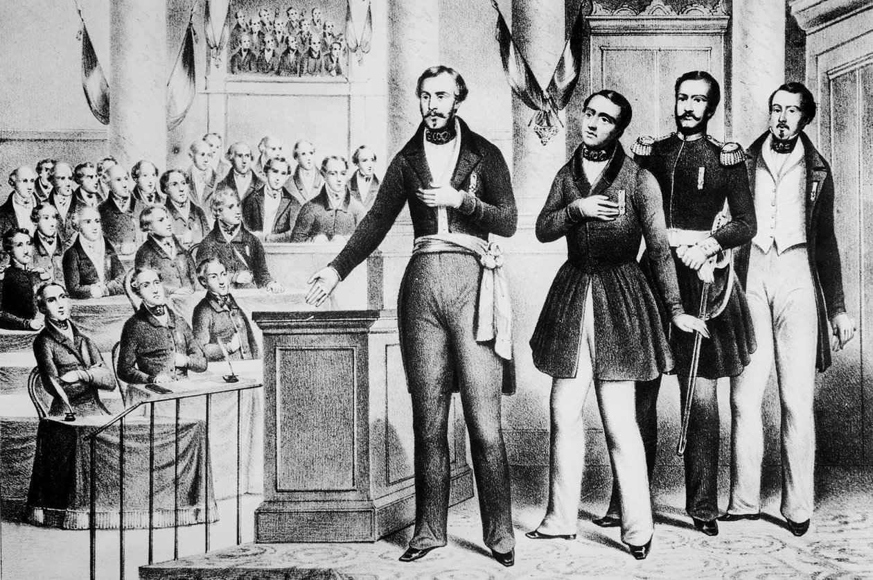 Louis Napoleon Bonaparte III (1808-73) schwört Treue und Hingabe an die Französische Republik von French School