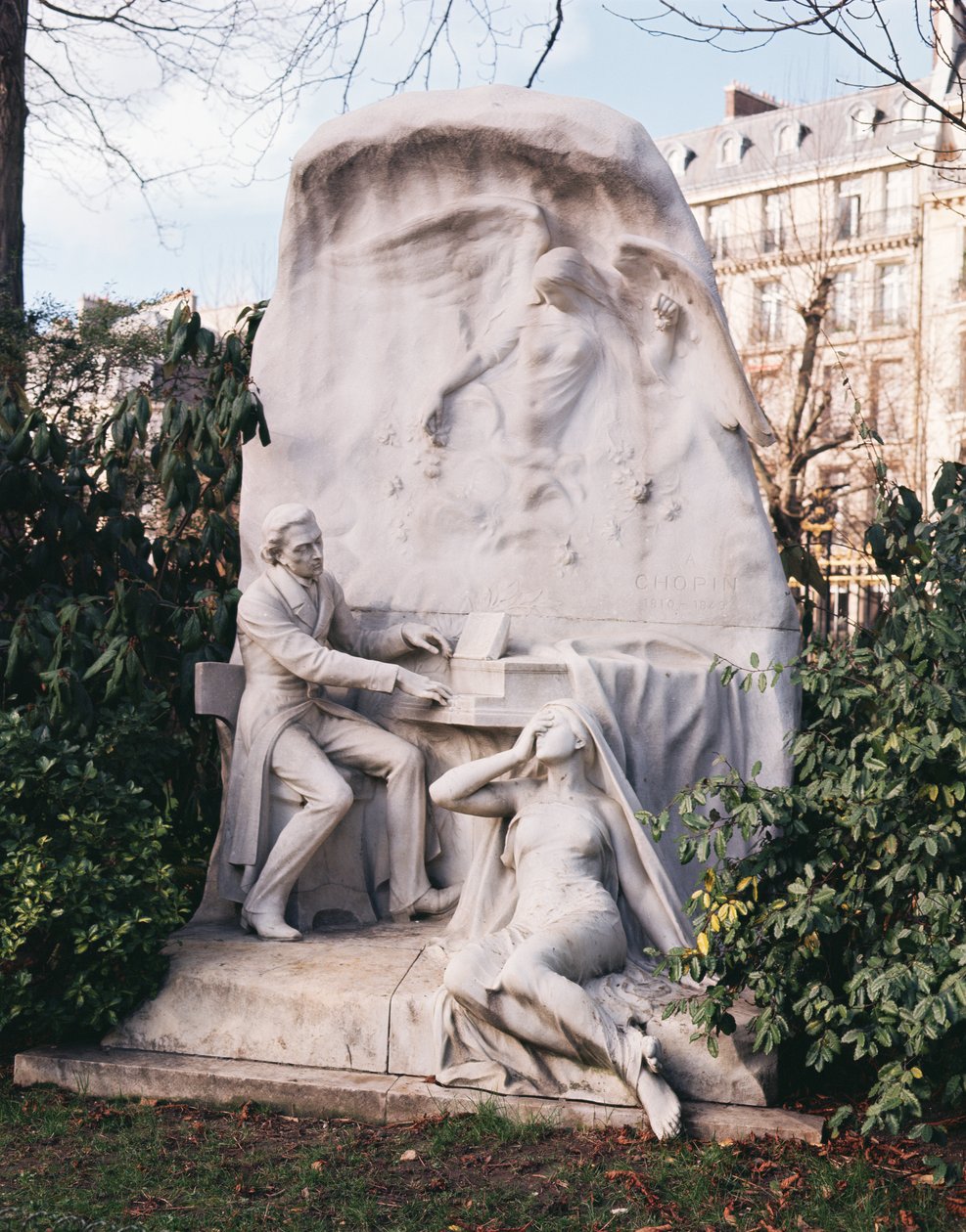 Denkmal für Frederic Chopin (1810-49) (Marmor) von French School
