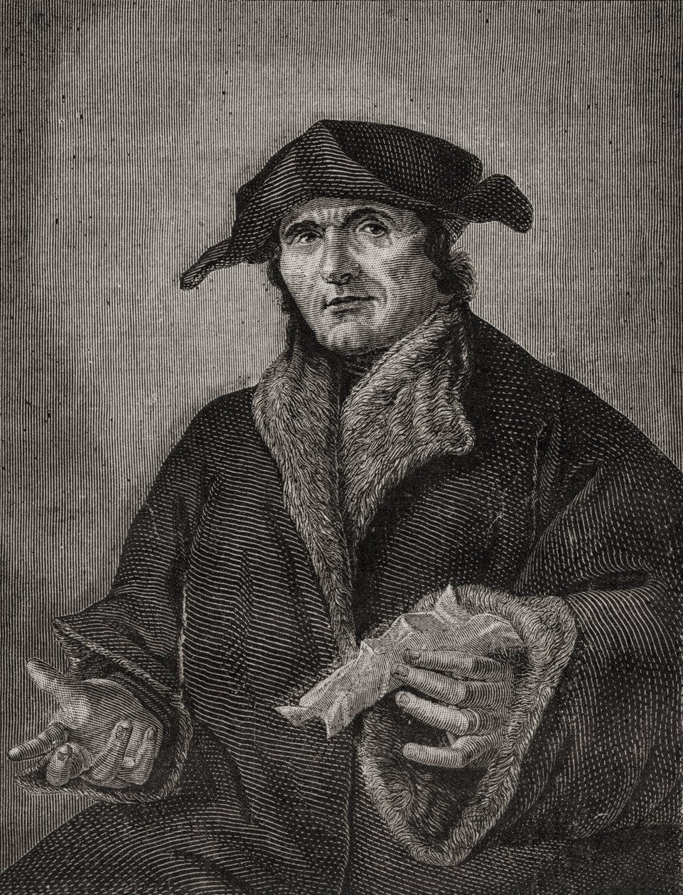 Porträt von John Calvin (1509-64) französischer Theologe und Reformator von French School