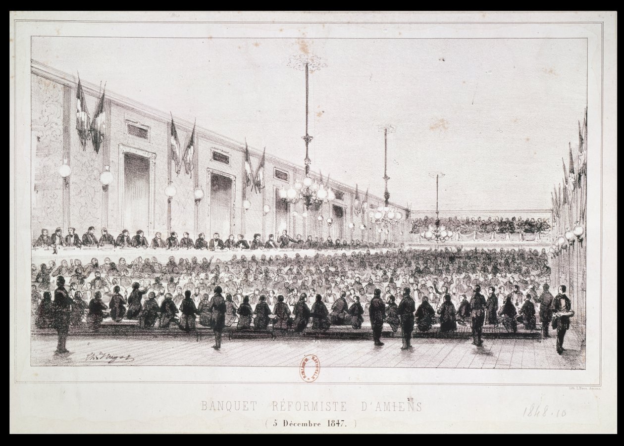 Reformistisches Bankett in Amiens, 5. Dezember 1847 von French School