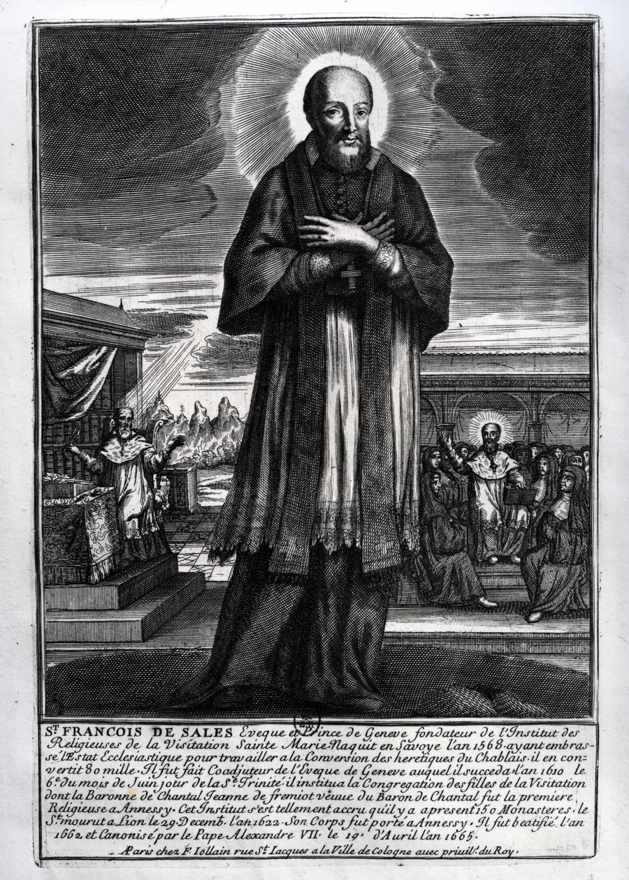 Der heilige Franz von Sales (1568-1622) von French School