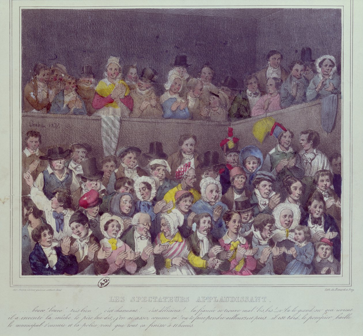 Zuschauer applaudieren im Theater von French School