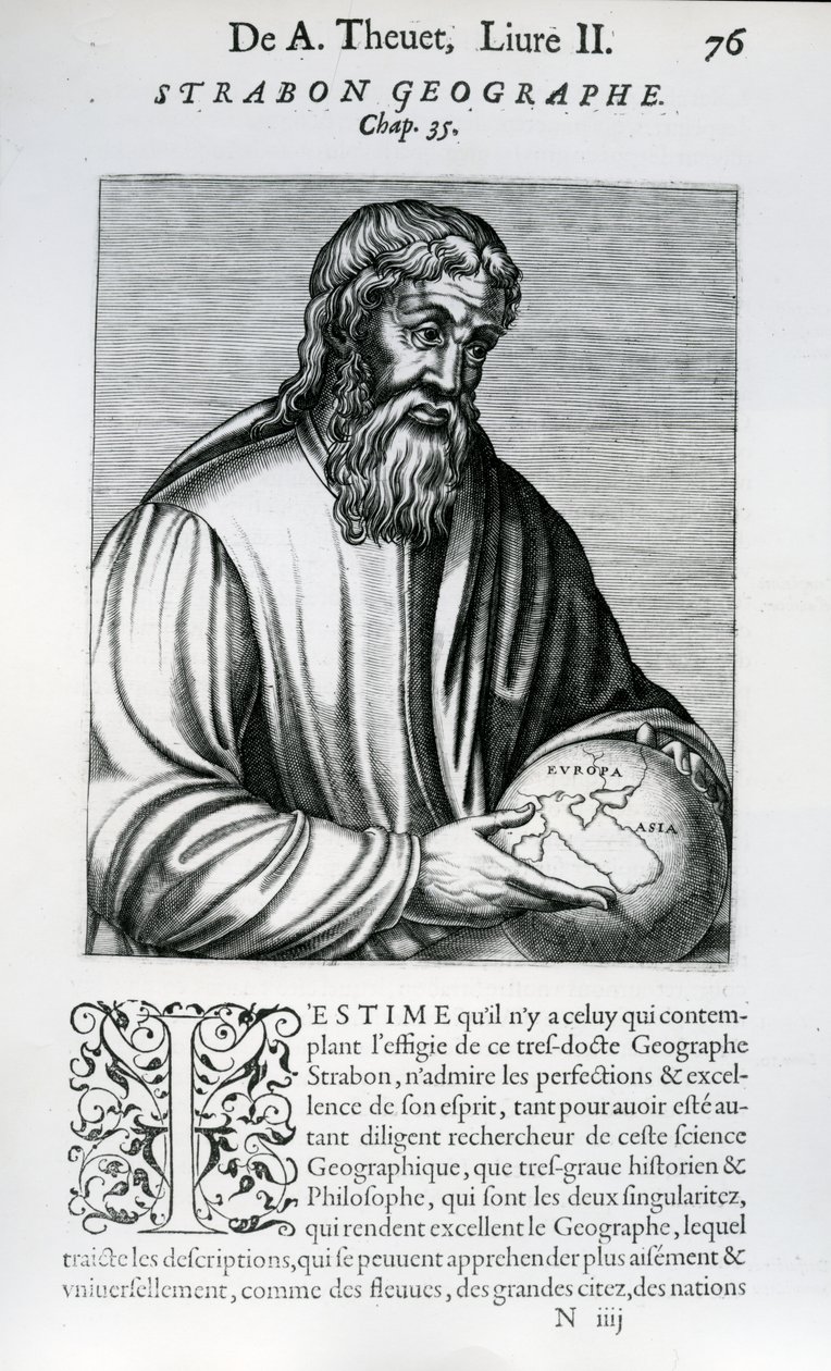Strabo, Illustration aus Andre Thevets 