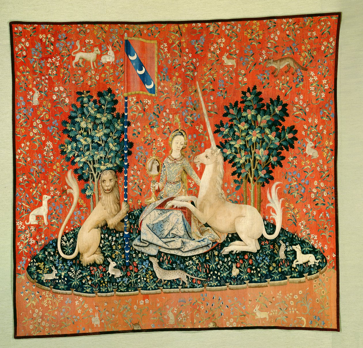 Die Dame mit dem Einhorn: Sehsinn von French School