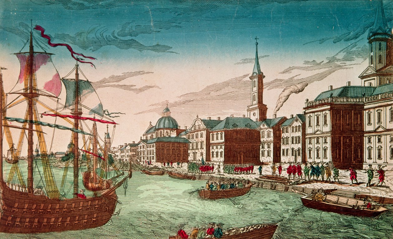 Die Landung englischer Truppen in New York, September 1776, veröffentlicht von J. Chereau, Paris von French School