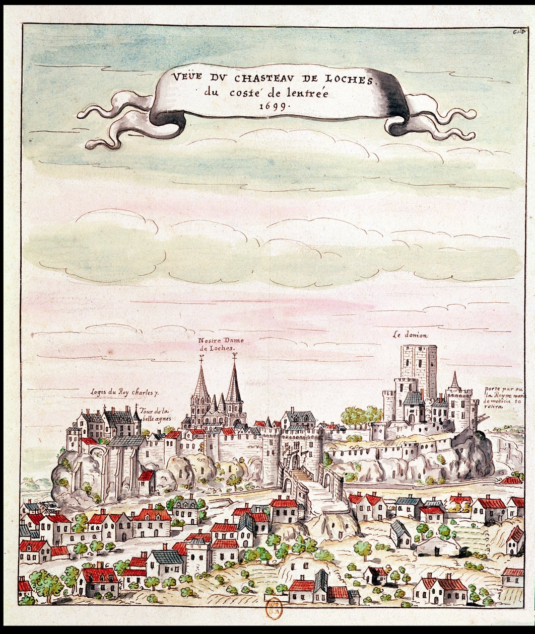 Ansicht des Schlosses von Loches, 1699 von French School