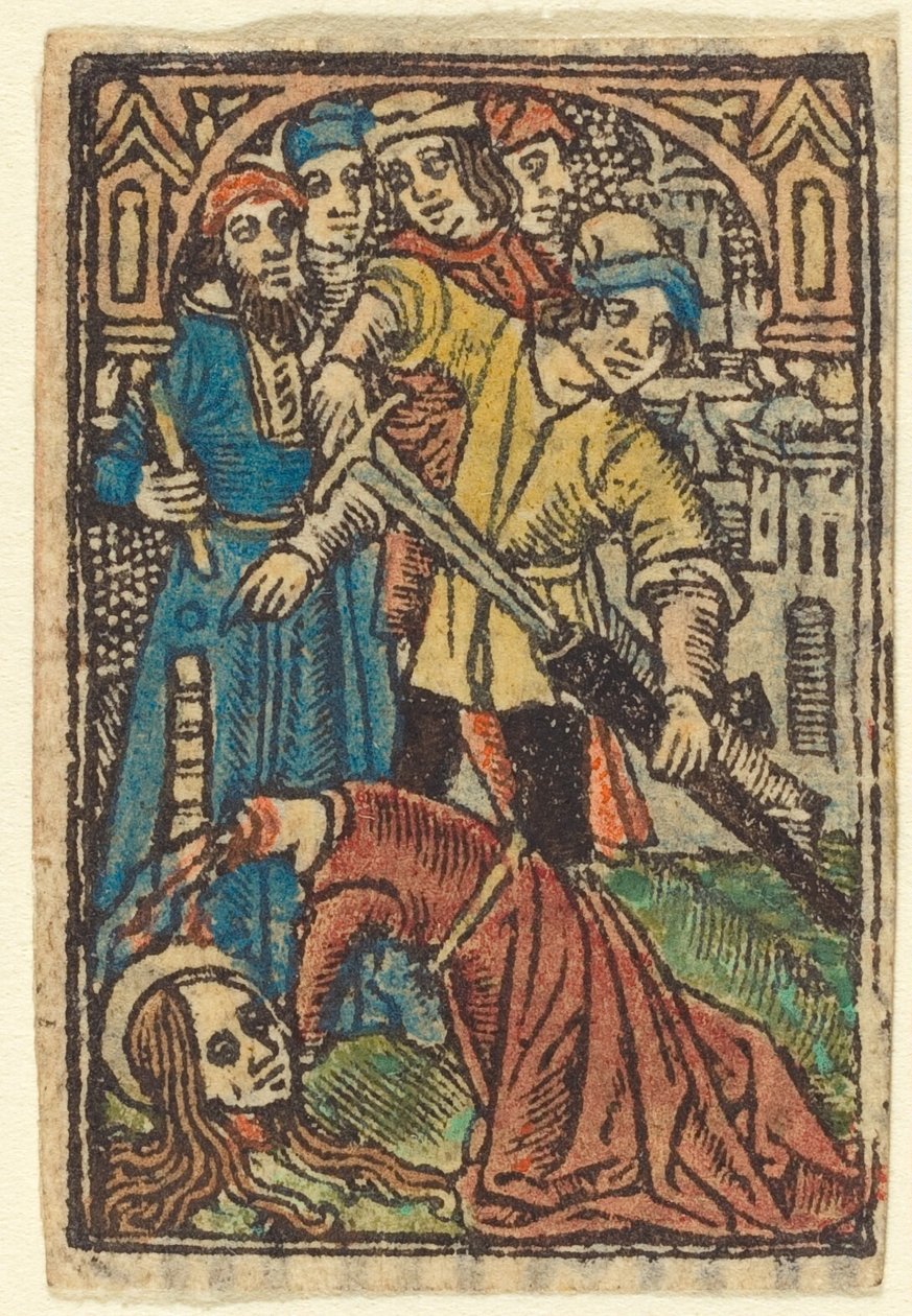 Die Enthauptung der Heiligen Katharina (?) von French 15th Century