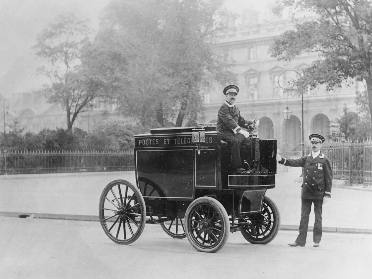 Elektrischer Postwagen, 1901 von French Photographer