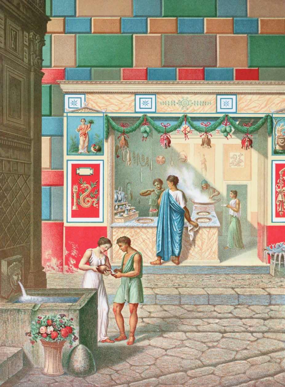 Ein Restaurant auf der Straße, Pompeji von French School
