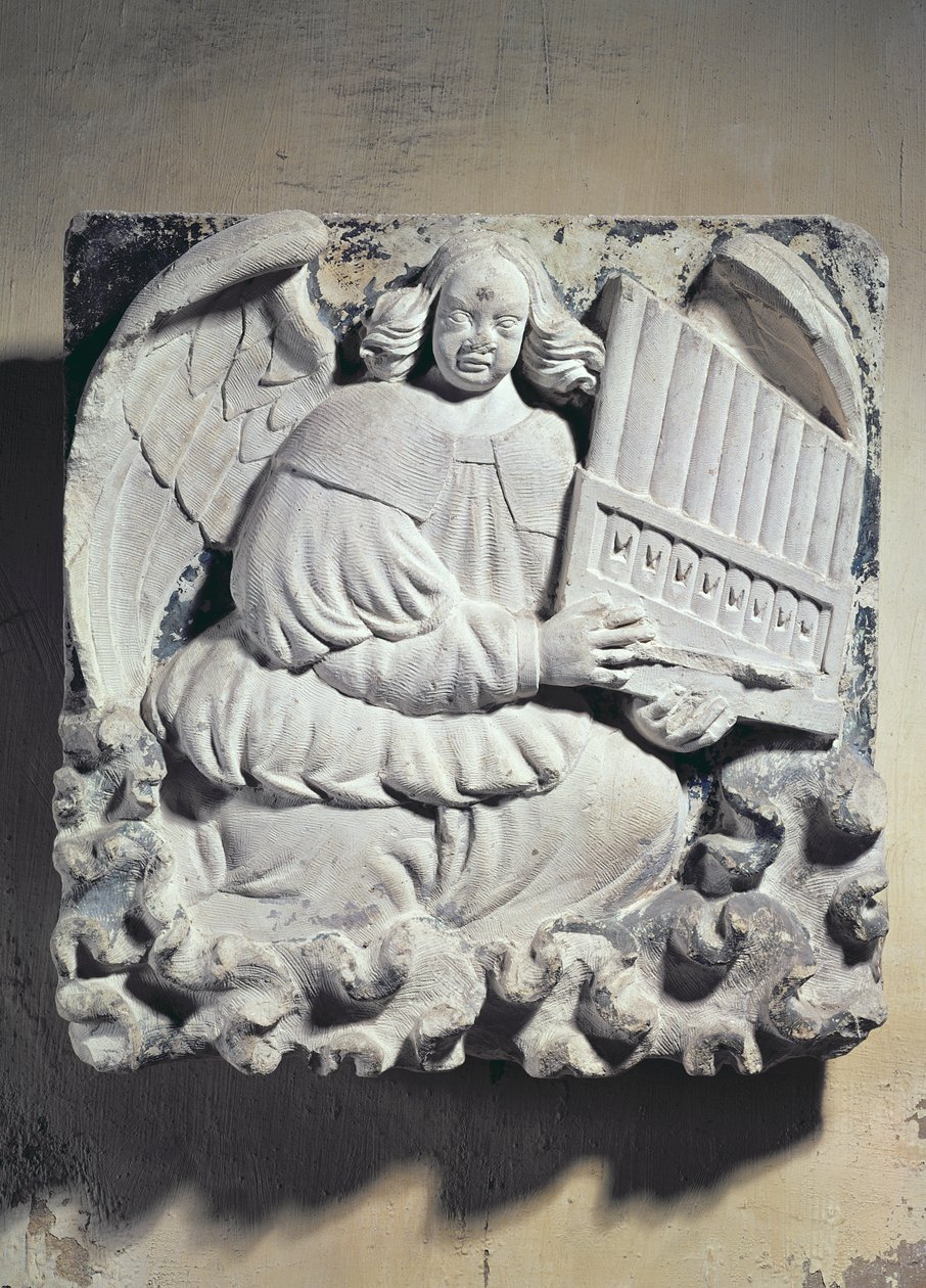 Engel-Musiker (Basrelief) von French School