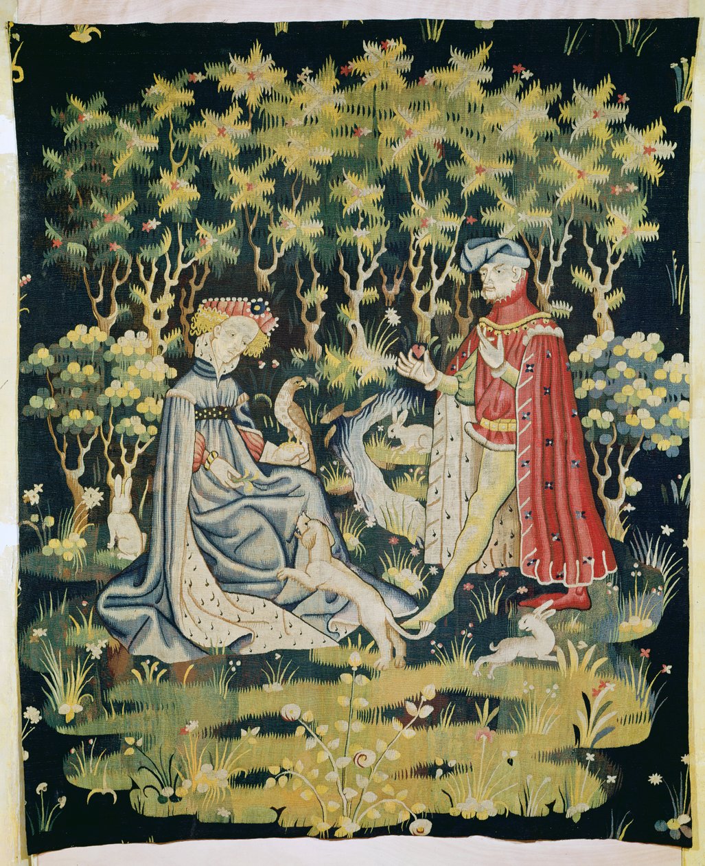 Arras-Wandteppich, Darbringung des Herzens (Wandteppich) von French School